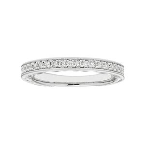 Boston Bay Diamonds 14k White Gold 1/5 Carat T.W. IGL Certified Diamond Wedding Ring