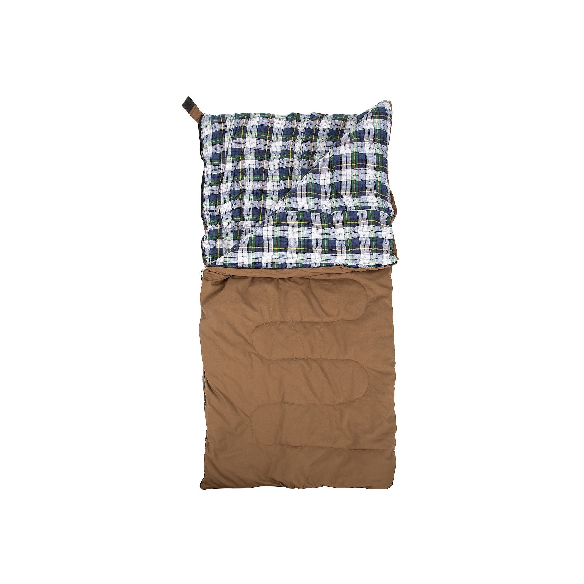 Stansport White Tail Rectangular Canvas Sleeping Bag, Brown