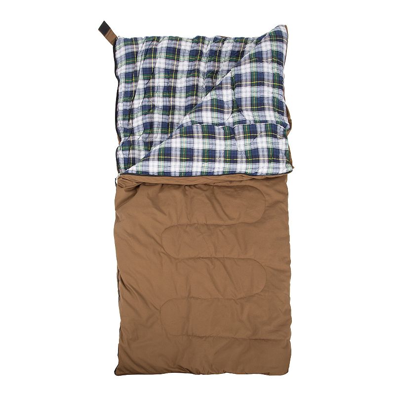 Stansport White Tail Rectangular Canvas Sleeping Bag, Brown