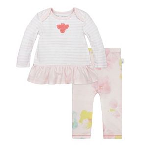 Baby Girl Burt's Bees Baby Organic Striped Dress & Pants Set