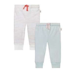 Baby Girl Burt's Bees Baby 2-pk. Organic Stripe & Solid Pants