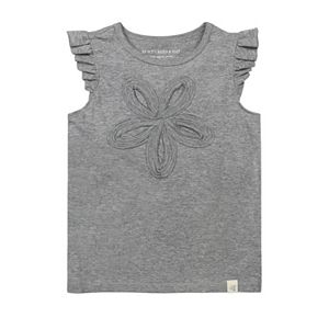 Baby Girl Burt's Bees Baby Organic Frilly Flower Tee