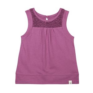 Baby Girl Burt's Bees Baby Organic Crochet Accent Tee