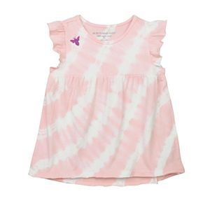 Baby Girl Burt's Bees Baby Organic Tie Dye Stripe Tee