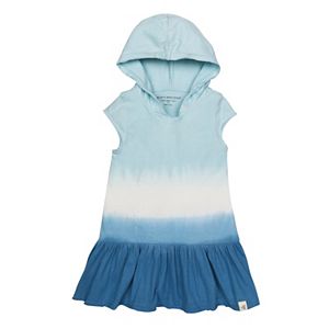 Baby Girl Burt's Bees Baby Organic Triple Dip Dye Hooded Dress