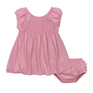 Baby Girl Burt's Bees Baby Organic Smocked Bubble Dress
