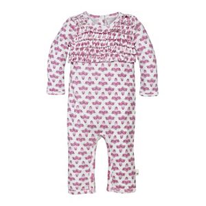Baby Girl Burt's Bees Baby Organic Bee Print Coveralls