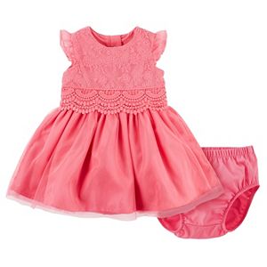 Baby Girl Carter's Lace & Tulle Dress & Bloomers Set