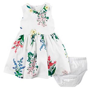Baby Girl Carter's Floral Print Dress & Bloomers Set