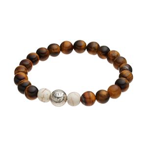 Wish Upon A Rock Men's Tiger's-Eye Beaded Stretch Bracelet