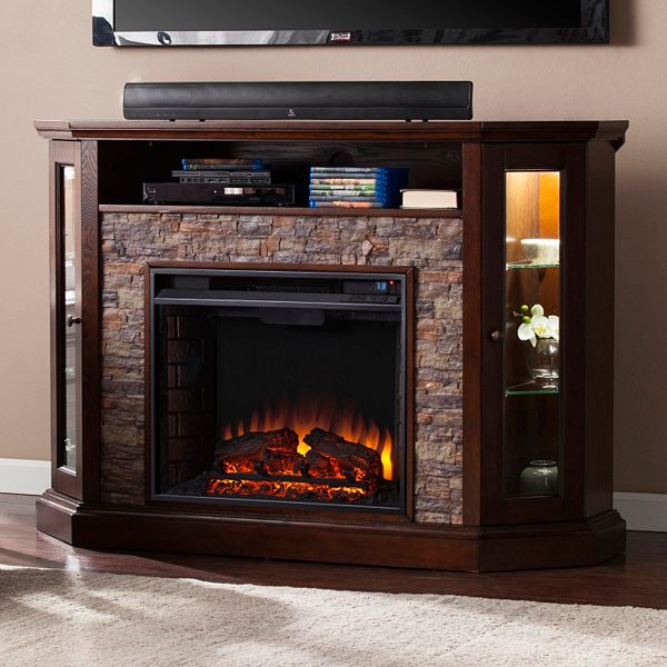 Rawley Convertible Corner Electric Media Fireplace