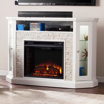 Rawley Convertible Corner Electric Media Fireplace