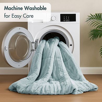 Madison Park Duke Faux Fur Comforter Set with Shams