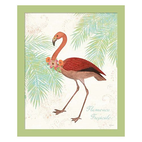 Metaverse Art Flamingo Tropicale II Framed Wall Art