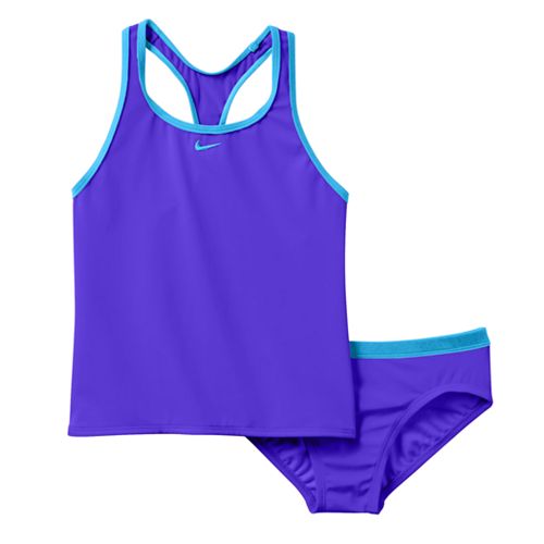 Girls 7-14 Nike 2-pc. Racerback Tankini Swimsuit Set