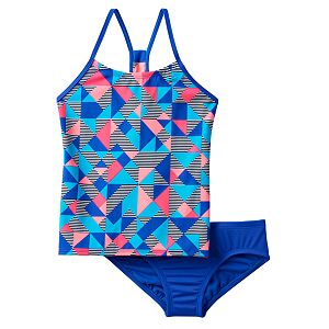 Girls 7-14 Nike Racerback Tankini Swimsuit Set