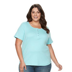 Plus Size Croft & Barrow® Henley Tee