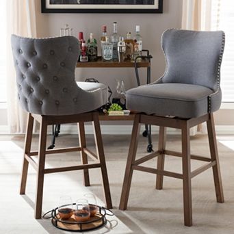 Baxton Studio Gradisca Swivel Bar Stool 2 pc Set