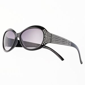 Girls SO® Rhinestone Oval Wrap Sunglasses