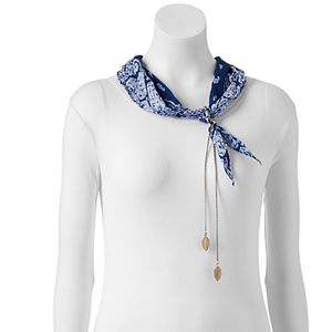 Mudd® Paisley Border Bandana Necklace Scarf