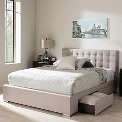 QUEEN Neutral Platform Beds Beds Headboards Kohl s