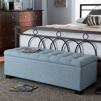 Baxton Studio Roanoke Storage Ottoman Bench