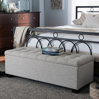 Baxton Studio Roanoke Storage Ottoman Bench