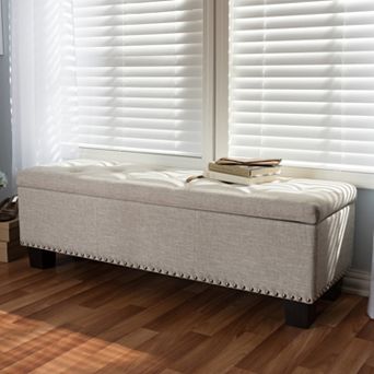 Baxton Studio Hannah Contemporary Storage Ottoman Bench