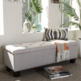 Baxton Studio Hannah Contemporary Storage Ottoman Bench