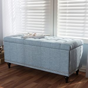 Baxton Studio Kaylee Button Tufted Storage Ottoman Bench