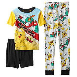 Boys 4-10 Pokemon 3-Piece Pajama Set