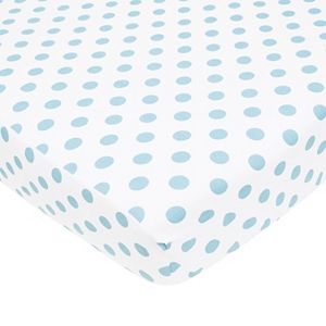TL Care Polka-Dot Flannel Crib Sheet