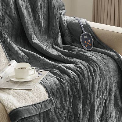 Heated plush to berber blanket woolrich hotsell