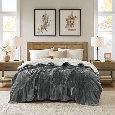Woolrich Plush to Berber Oversized Heated Electric Bed Blanket