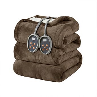 Woolrich Plush to Berber Oversized Heated Electric Bed Blanket