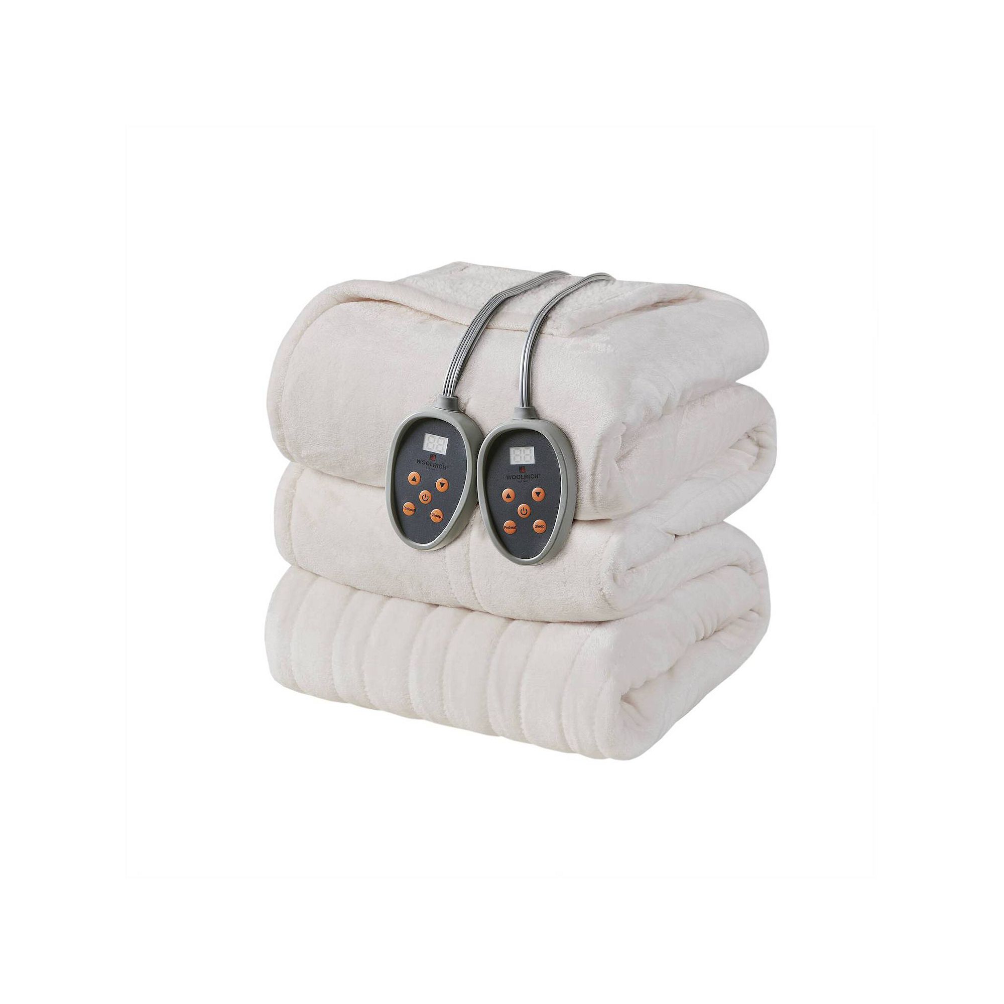 Woolrich Plush to Berber Oversized Heated Electric Blanket, Ivory