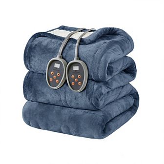 Woolrich Plush to Berber Oversized Heated Electric Bed Blanket