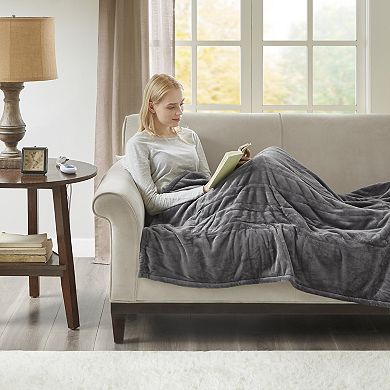 Woolrich Oversized Cozy Heated Plush to Berber Throw