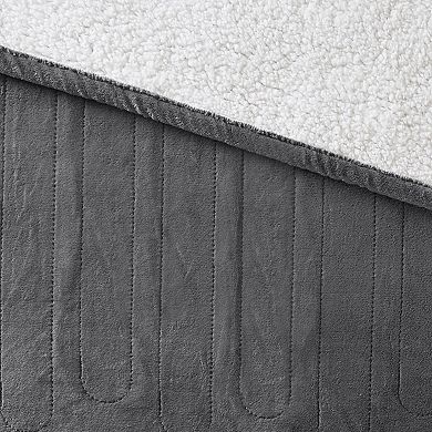 Woolrich Oversized Cozy Heated Plush to Berber Throw