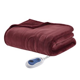 Woolrich Oversized Cozy Plush to Berber Electric Heated Throw Blanket
