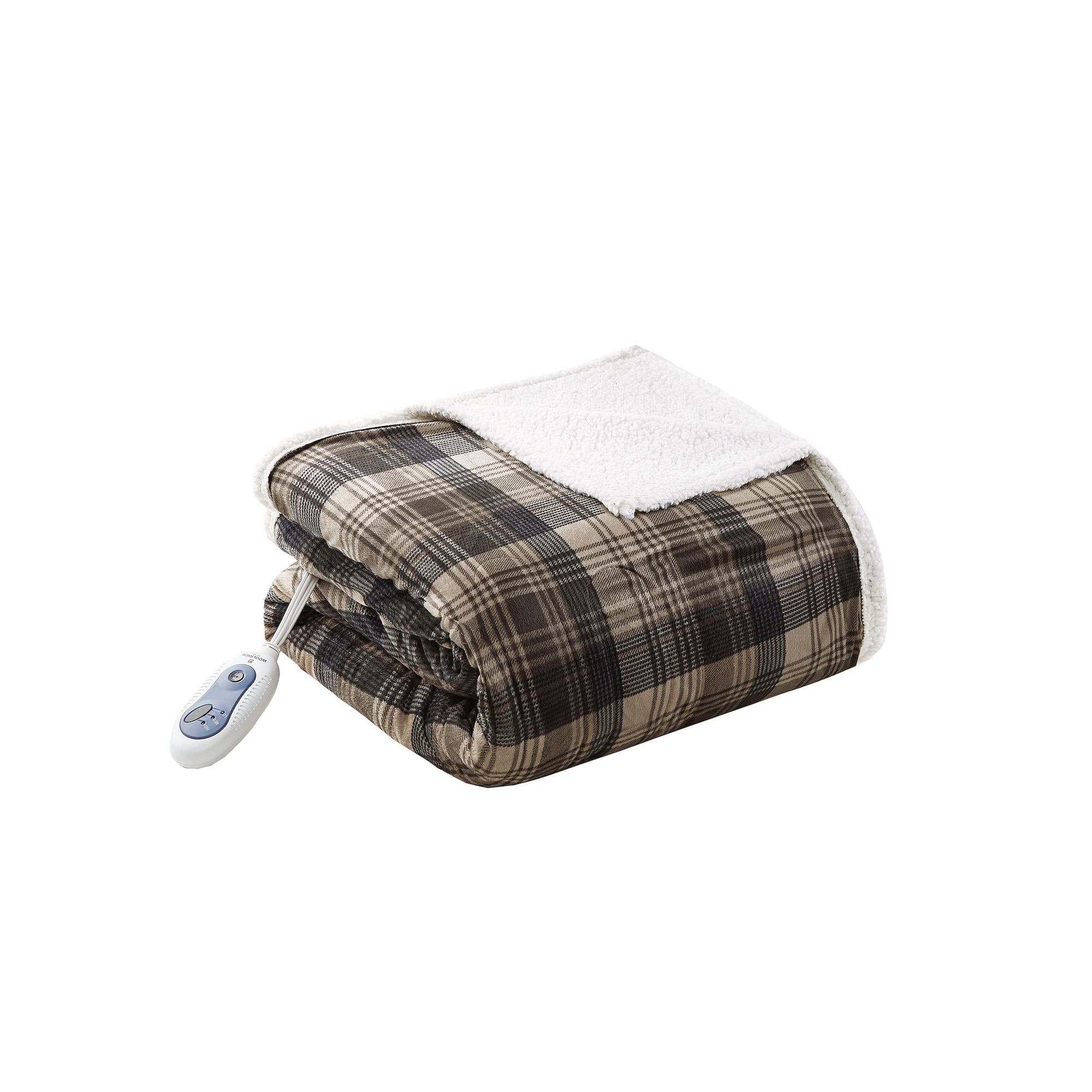 Woolrich Tasha Oversized Electric Heated Throw Blanket, Brown
