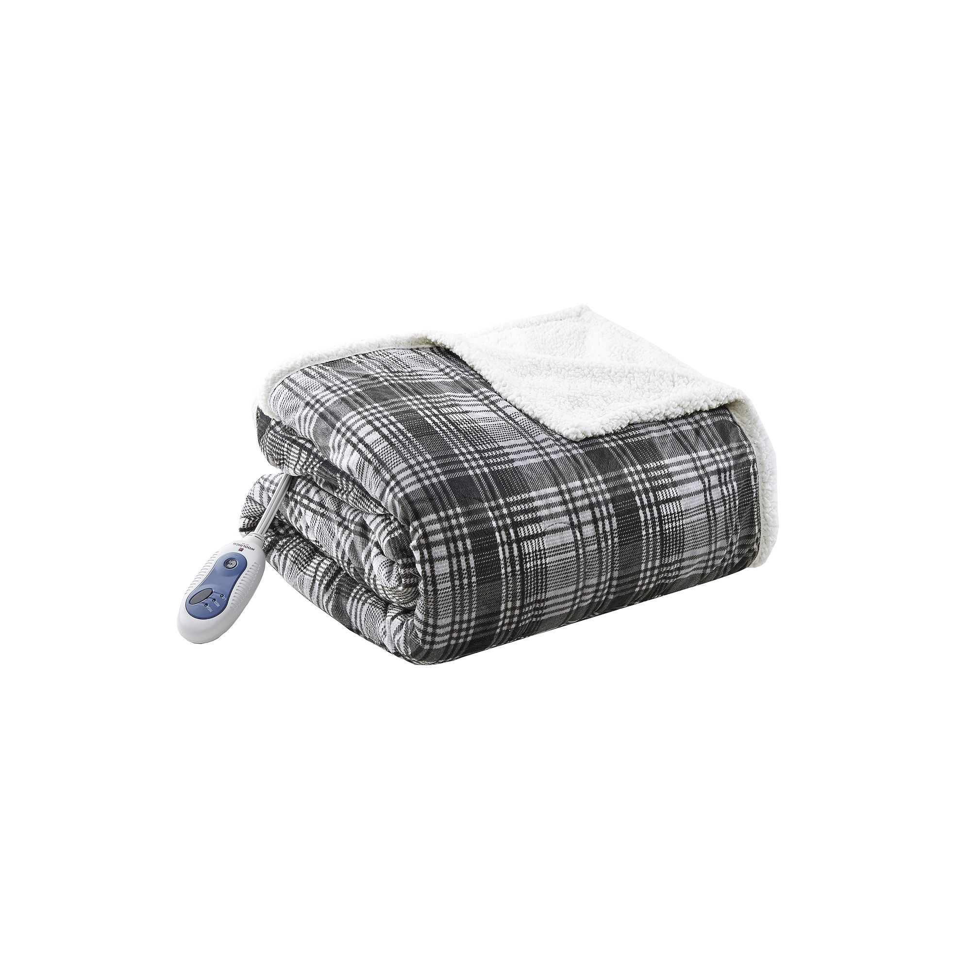 Woolrich Tasha Oversized Electric Heated Throw Blanket, Gray