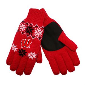 Adult Forever Collectibles Wisconsin Badgers Lodge Gloves