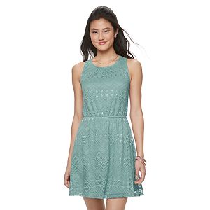 Juniors' Up by ultra pink Sleeveless Lace Dress