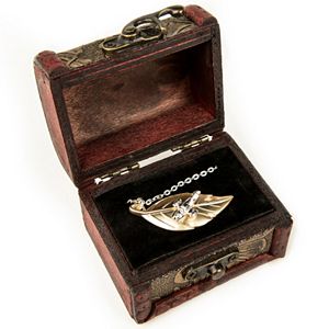 Firefly 14K Gold & Sterling Silver Plated Leaf on the Wind Pendant Necklace by Quantum Mechanix