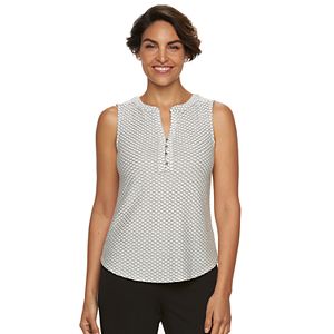 Women's Dana Buchman Jacquard Sleeveless Henley