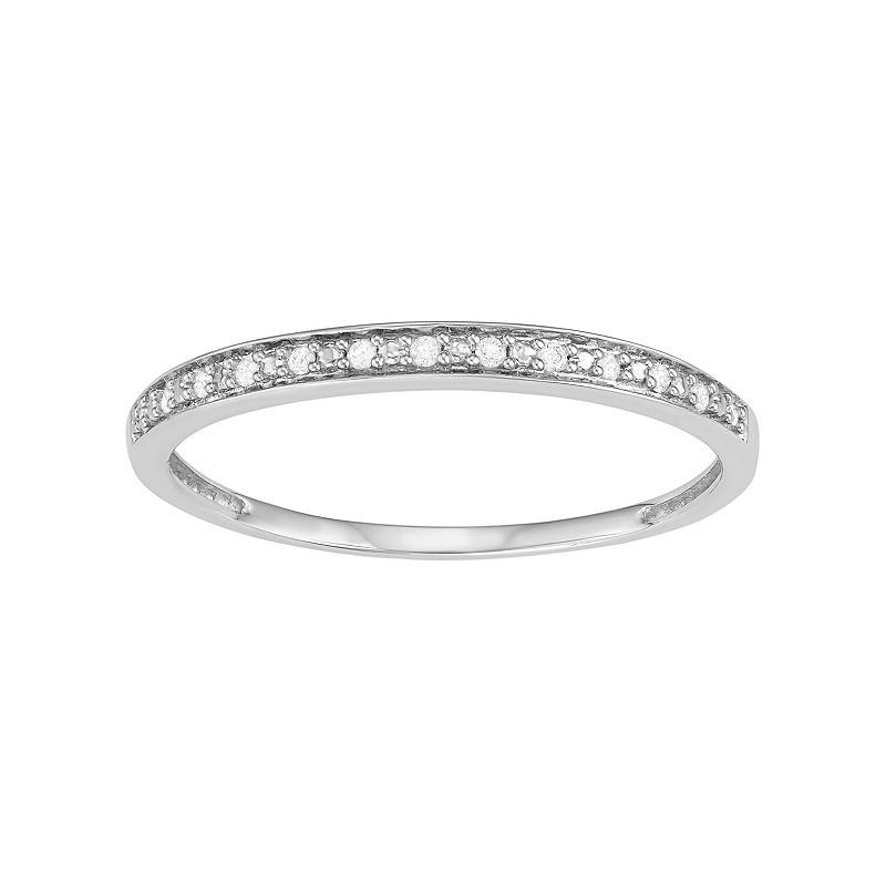 10k Gold Diamond Accent Wedding Ring, Womens, Size: 6, White