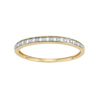 10k Gold Diamond Accent Wedding Ring