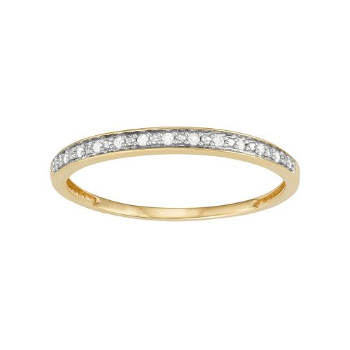 10k Gold Diamond Accent Wedding Ring