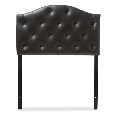 Baxton Studio Myra Faux Leather Scalloped Twin Headboard